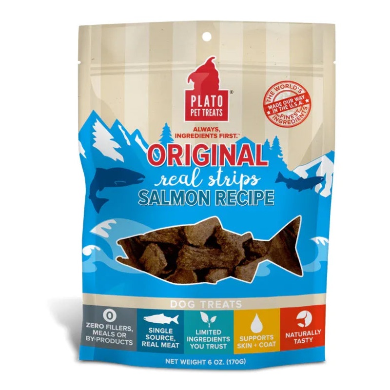 Plato Pet Treats Original Real Strips Salmon