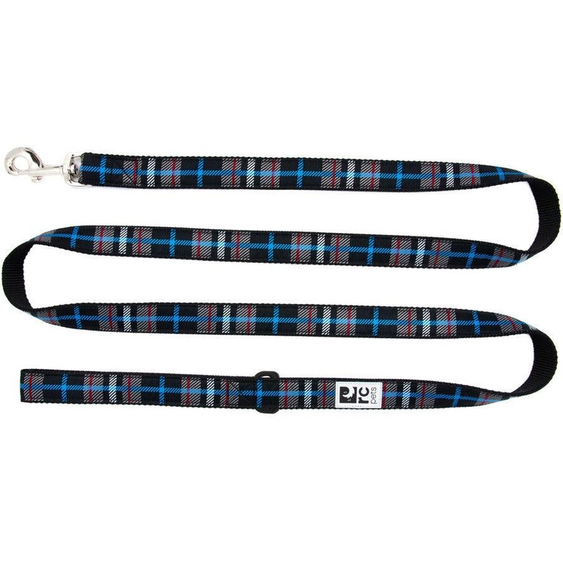 RC Dog Leash Black Twill Plaid