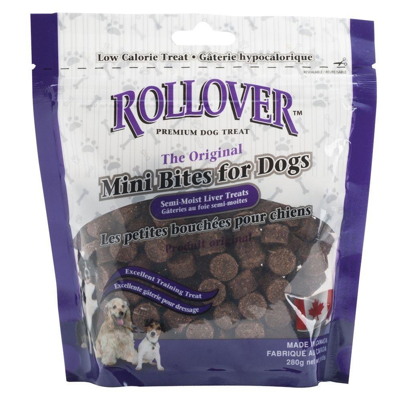 Rollover Semi Moist Mini Bites Liver Dog Treats