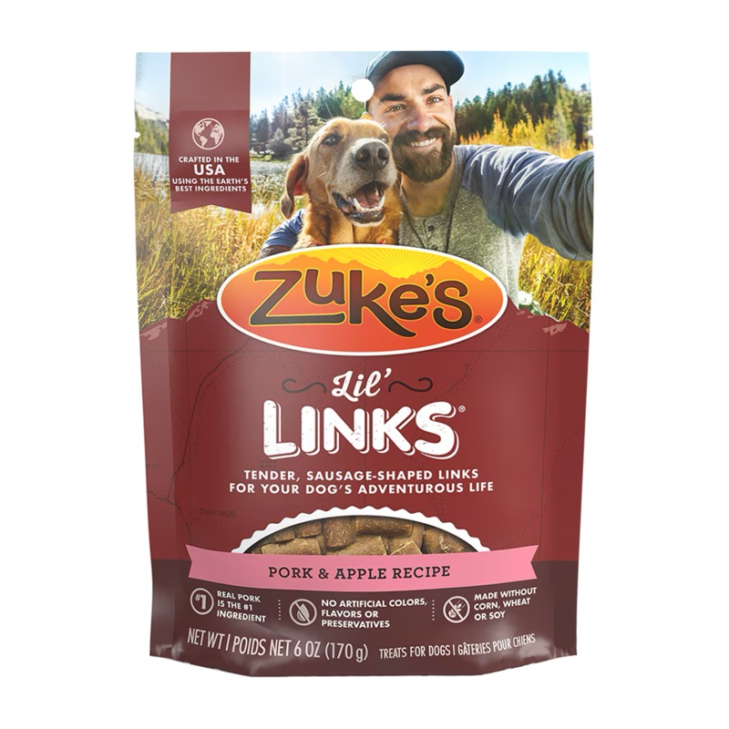 Zukes Lil Links Pork & Apple Recipe Dog Treats