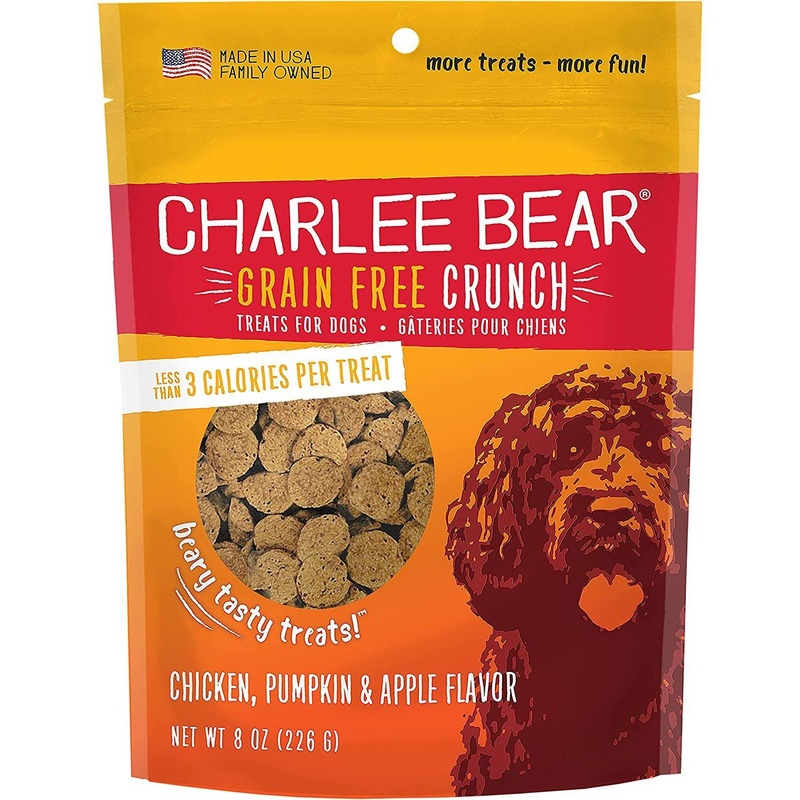 Charlee Bear Grain Free Crunch Chicken, Pumpkin & Apple Dog Treats