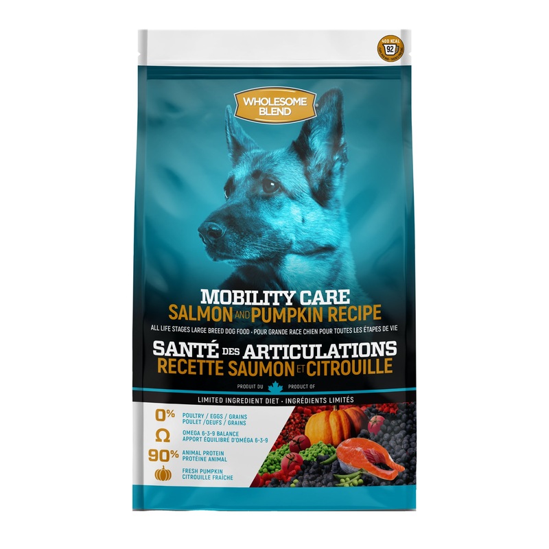 Wholesome Blend Dog Food Large Breed Mobility Care Salmon and Pumpkin Recipe