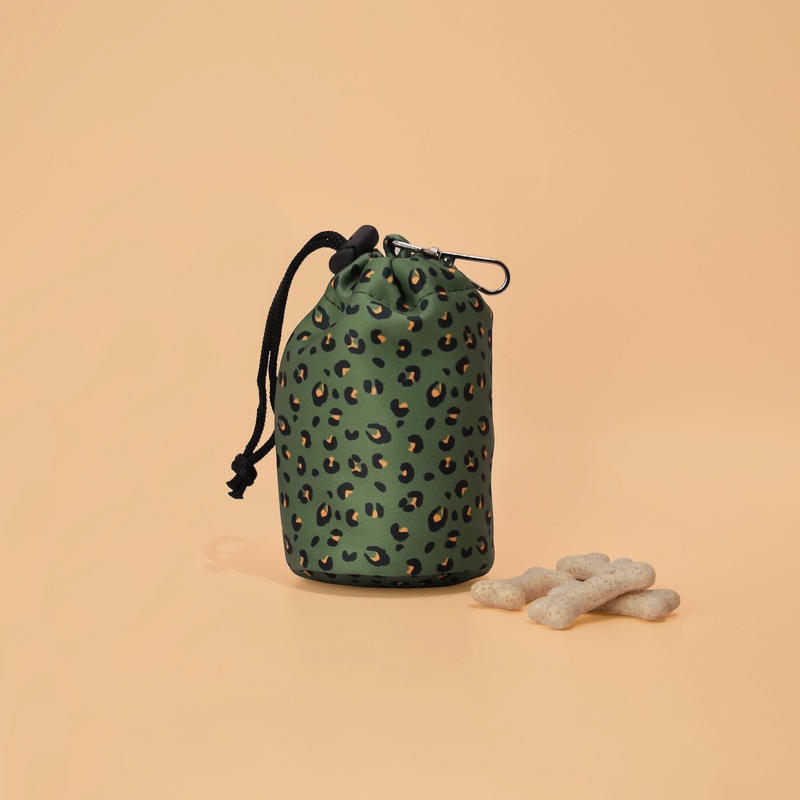 Drawstring Treat Pouch - Khaki Leopard