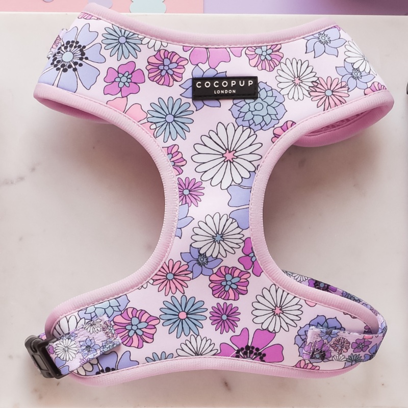 Pastel Flowers Adjustable Neck HARNESS