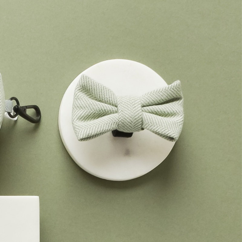 Sage Tweed Bow Tie
