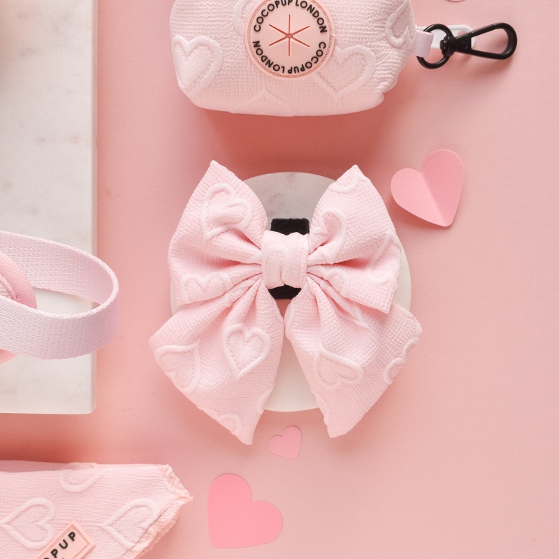 Luxe Sailor Bow Tie - Baby Pink Heart