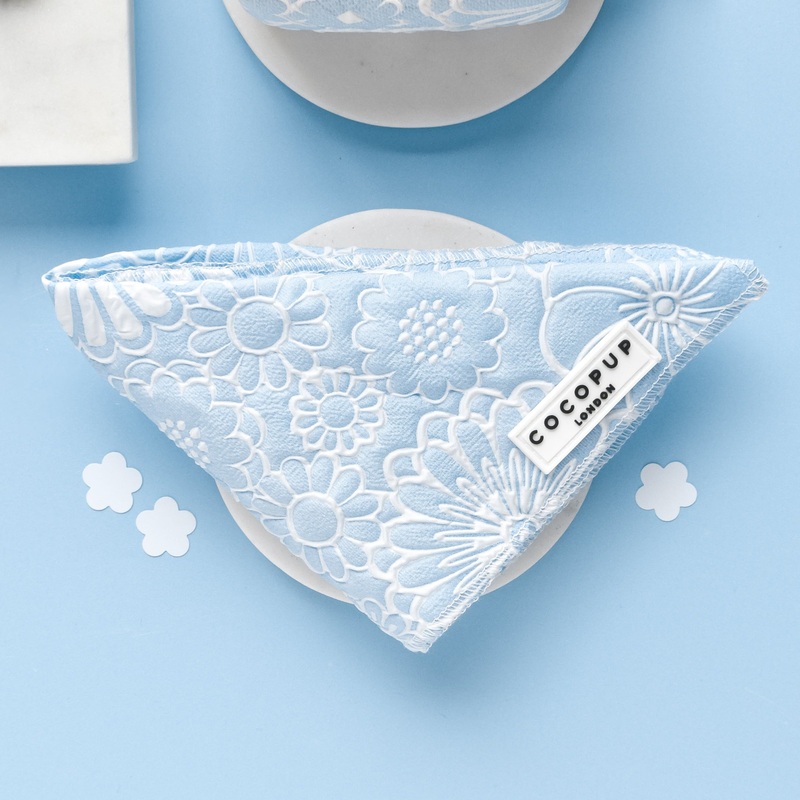 Luxe Bandana - Baby Blue Flower