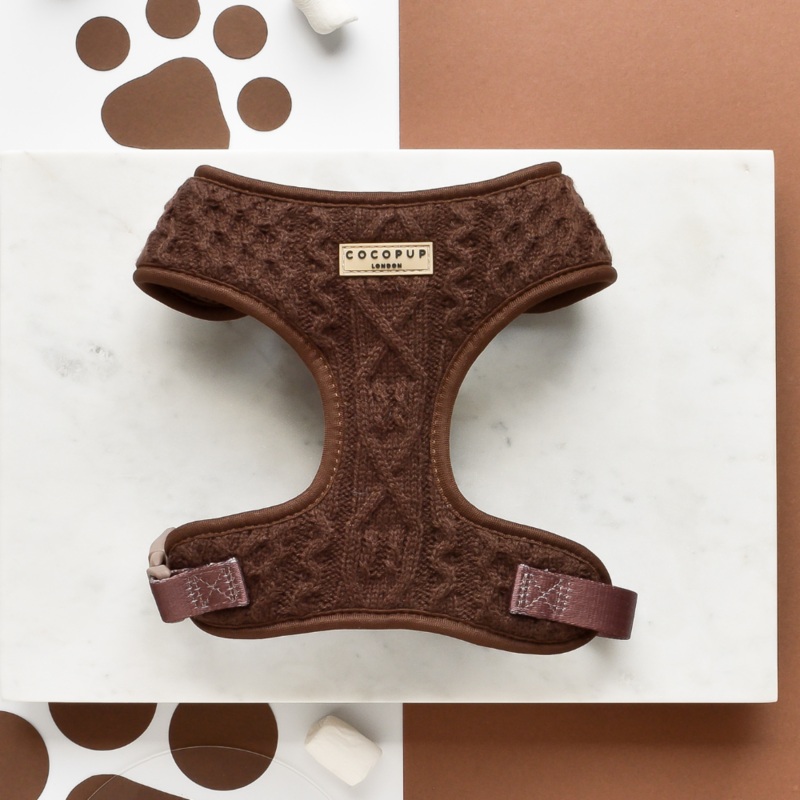 Cable Knit Jumper Adjustable Neck HARNESS - Hot Coco