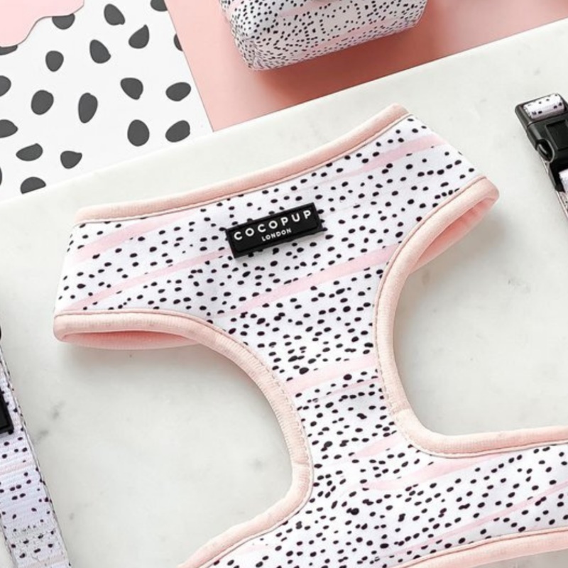 Pink Dalmatian Adjustable Neck HARNESS