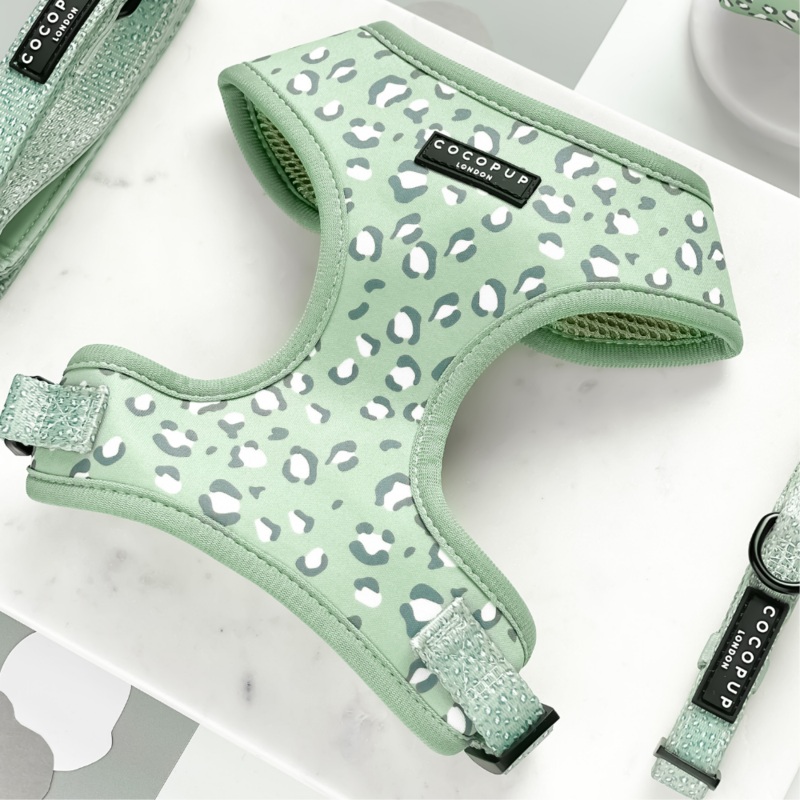 Sage Leopard Adjustable Neck HARNESS