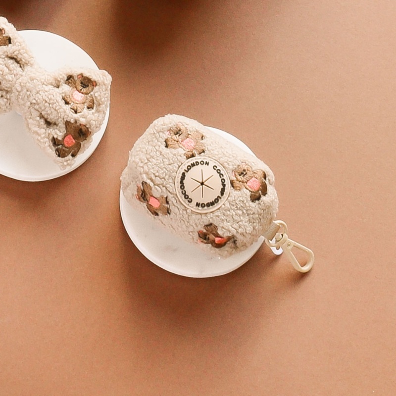 Theo Embroidered Teddy Poop Bag Holder