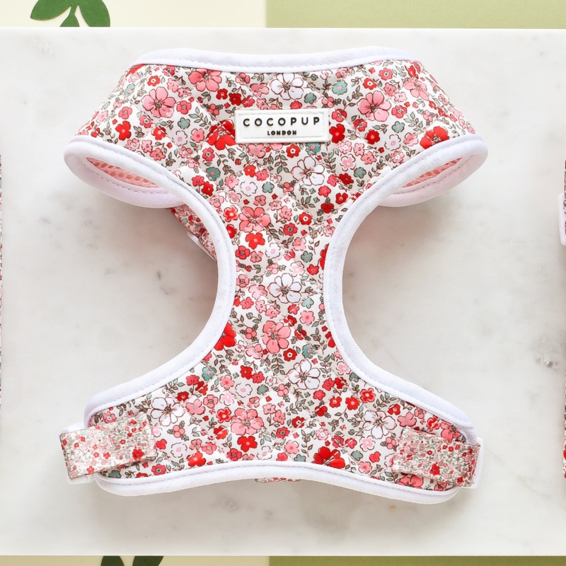 Quilted Cute Flowers Adjustable Neck HARNESS