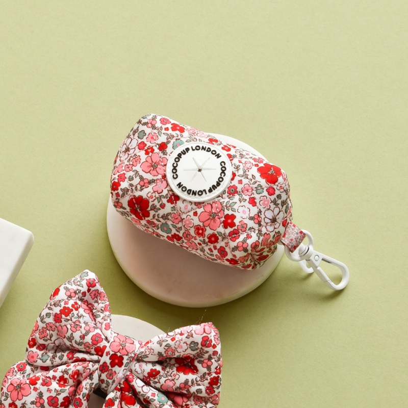 Quilted Cute Flowers Poop Bag Holder