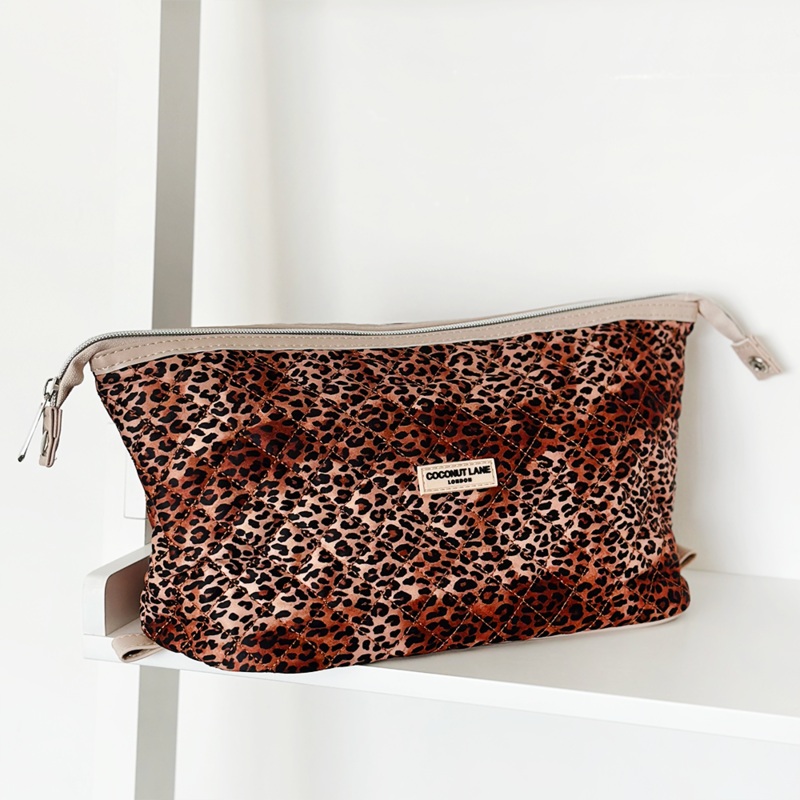 Quilted Leopard Pup Magic Lifestyle Pouch - By Coconut Lane