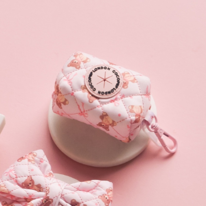 Quilted Thea Teddy Poop Bag Holder