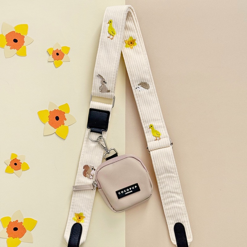 Bag Strap - Embroidered Woodland Walkies