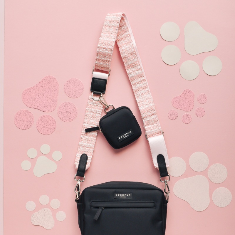 Dog Walking Bag Bundle - Pink Textured Tweed