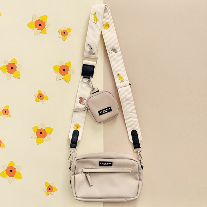 Dog Walking Caramel Latte Bag Bundle - Embroidered Woodland Walkies