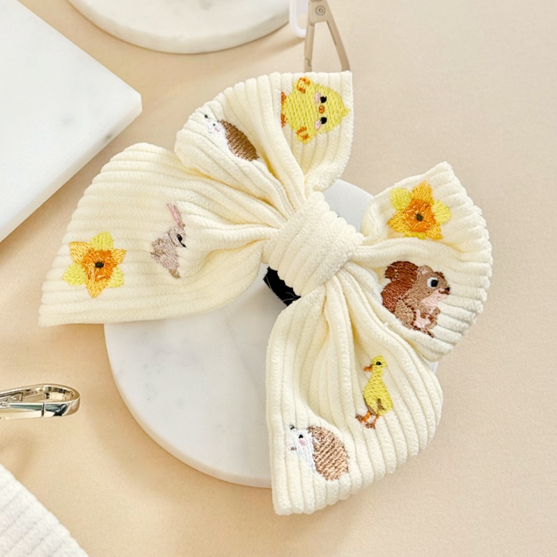 Embroidered Woodland Walkies Sailor Bow Tie