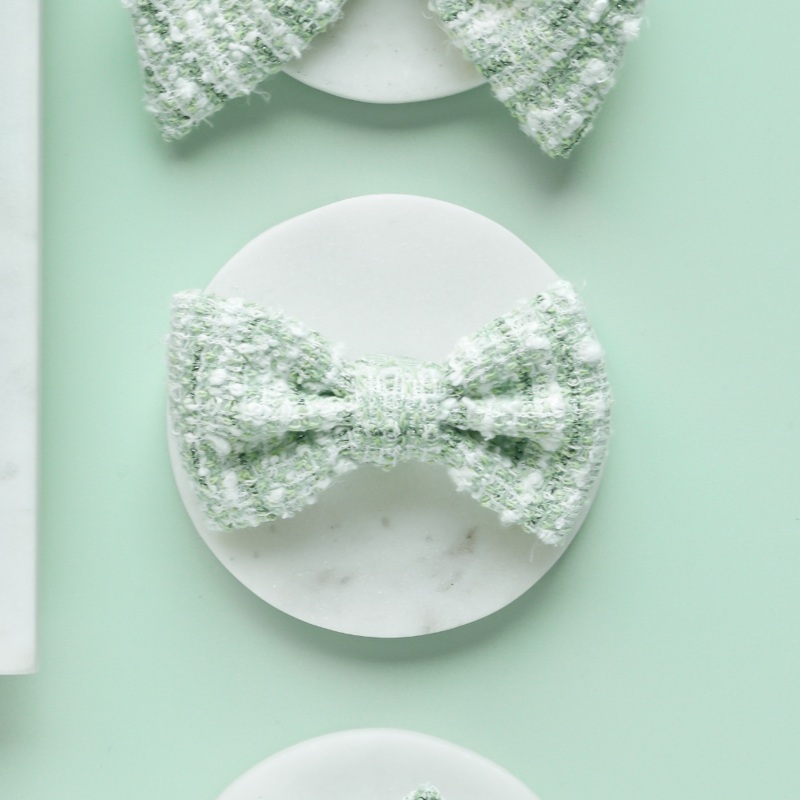 Matcha Textured Tweed Bow Tie