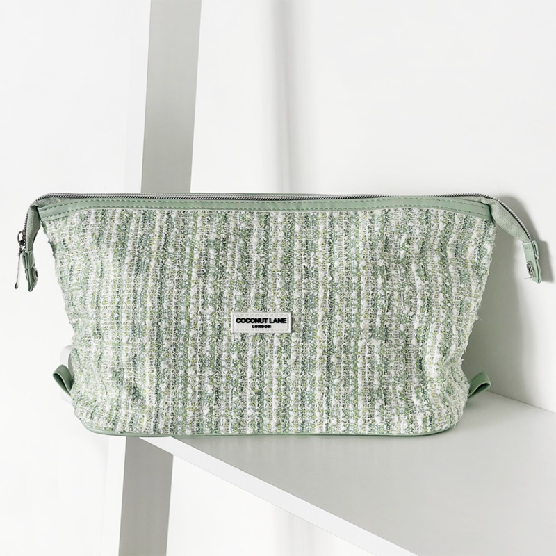 Matcha Textured Tweed Magic Lifestyle Pouch - By Coconut Lane