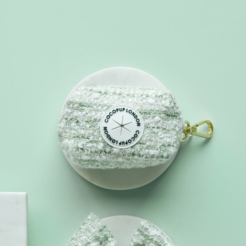 Matcha Textured Tweed Poop Bag Holder