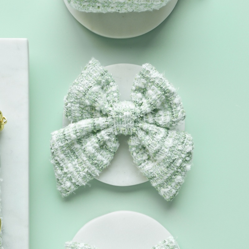 Matcha Textured Tweed Sailor Bow Tie