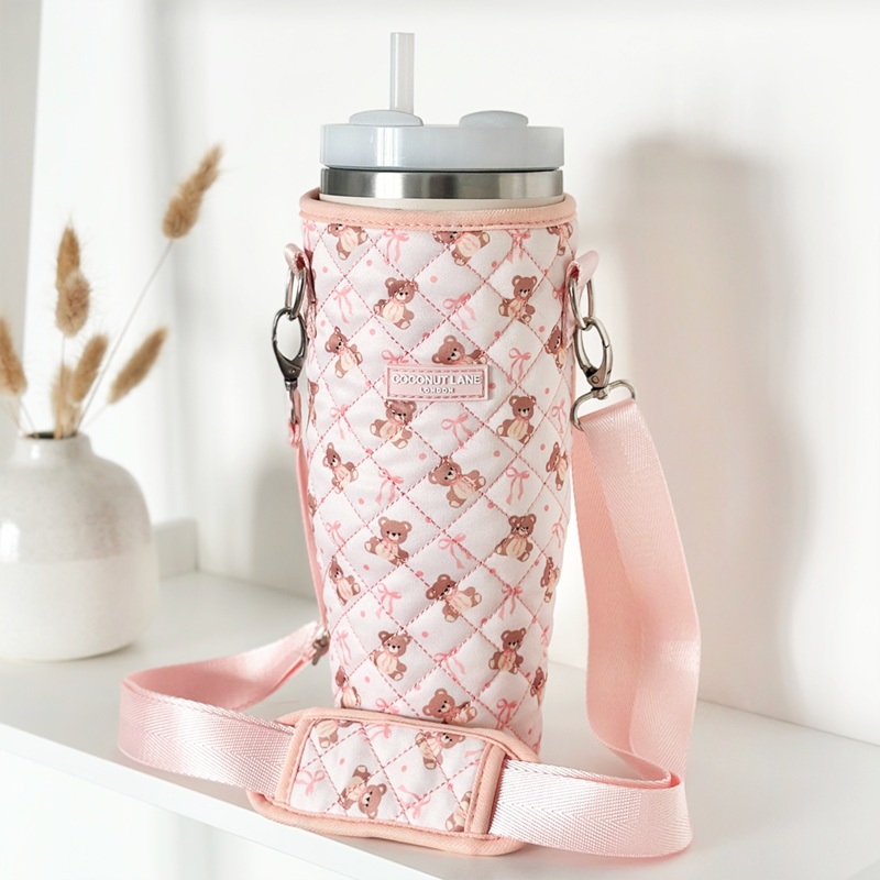 Quilted Thea Teddy Tumbler Carry Case by Coconut Lan