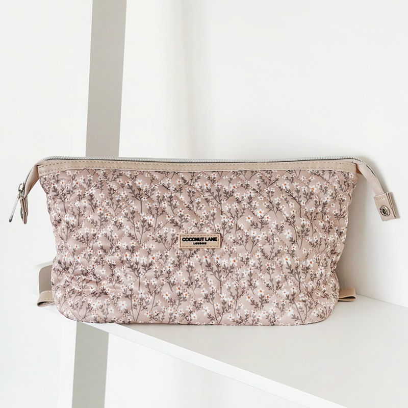 Quilted Nude Flowers Magic Lifestyle Pouch - By Coconut Lane