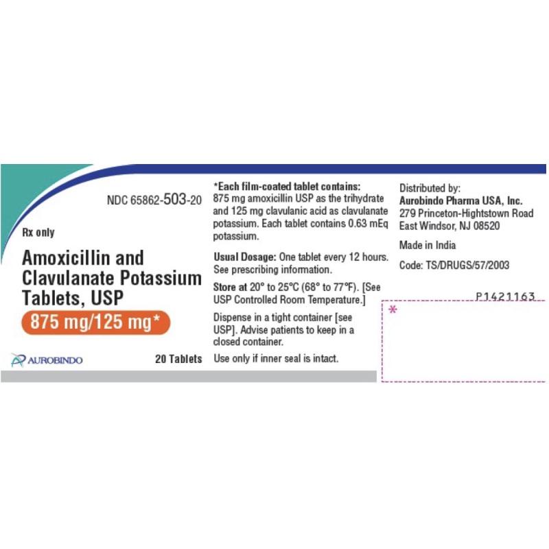 Amoxicillin/Clavulanate Tablets (Rx)