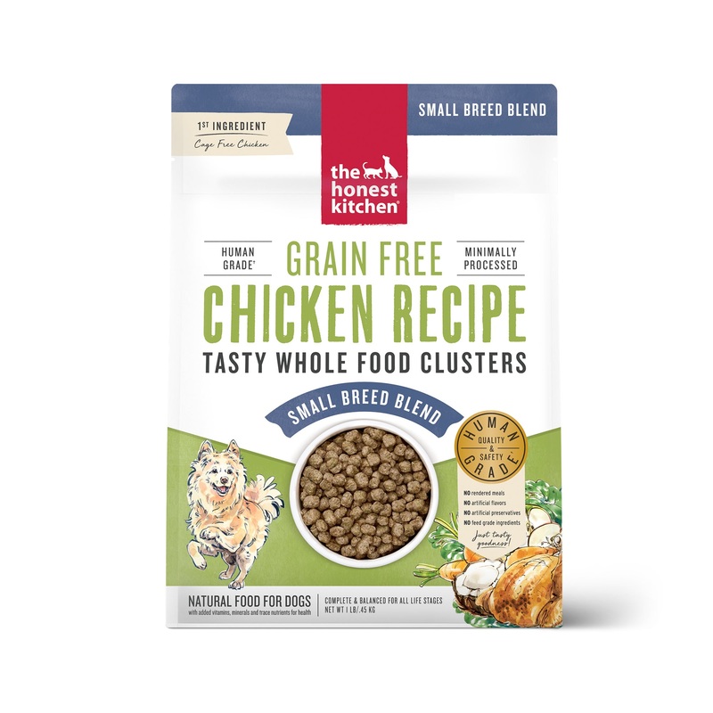 The Honest Kitchen Whole Food Clusters Small Breed Grain Free Chicken Dry Dog Food 1lb