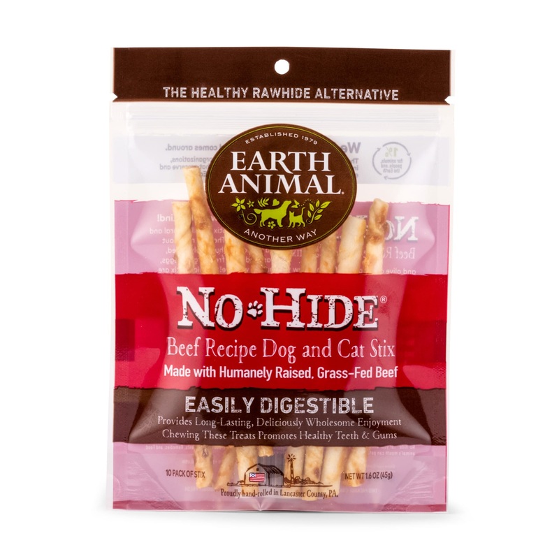 Earth Animal Wellness & Longevity Solutions No-Hide Beef Stix Chews Small Breed Dog Treats  10 Ct