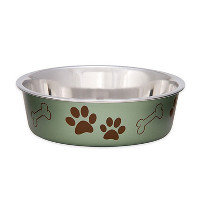 Loving Pets Bella Stainless Steel Dog Bowl Artichoke Small