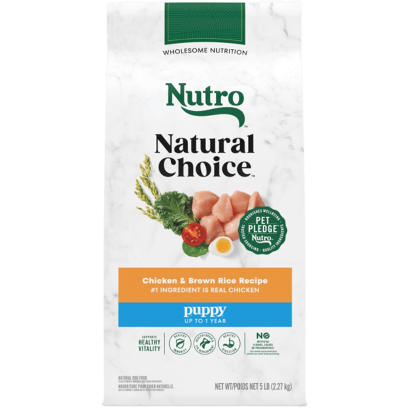 Nutro Natural Choice Dry Dog Food Puppy Chicken & Brown Rice Recipe 5lb bag