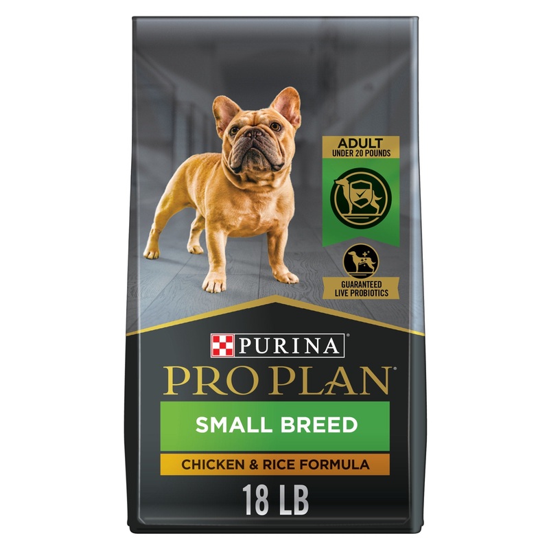 Purina Pro Plan High Protein Small Breed Dog Food  Chicken & Rice Formula  18 lb. Bag