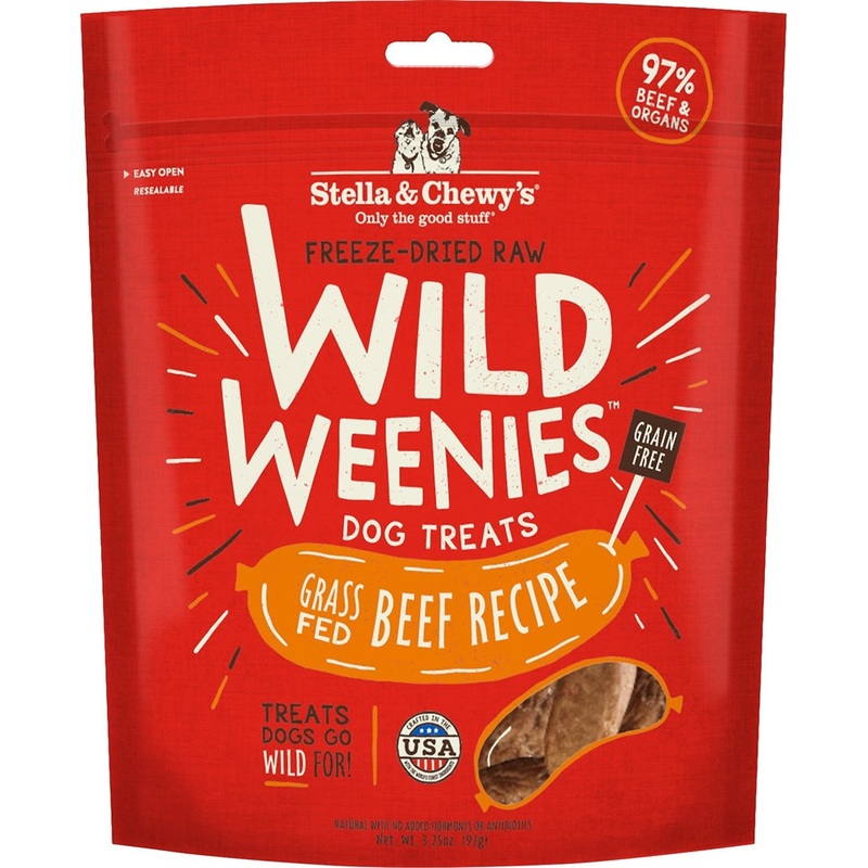 Stella & Chewy s Beef Wild Weenies Freeze-Dried Raw Dog Treats  3.25 oz.