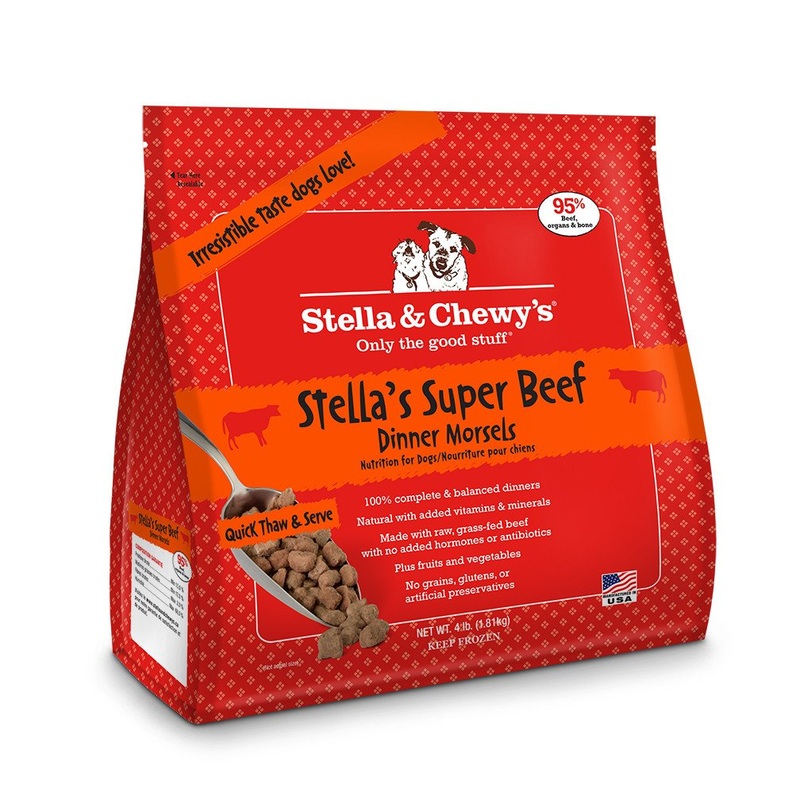 Stella & Chewys 4lb Dog Frozen Morsels Beef