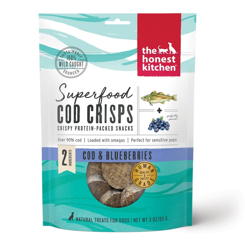 The Honest Kitchen Superfood Cod Crisps: Cod & Blueberry, 3oz