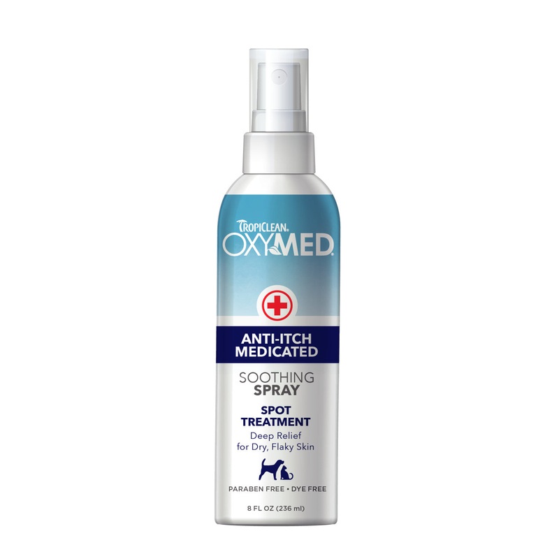 TropiClean OxyMed Medicated Anti itch Spray for Pets, 8oz
