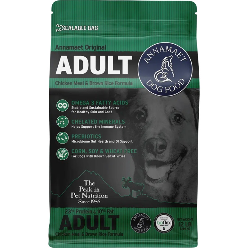 Annamaet Adult Dog Formula 23% pritein Chicken 12lb