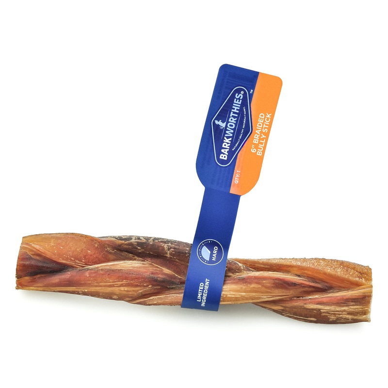 BARKWORTHIES BRAIDED BULLY 6IN