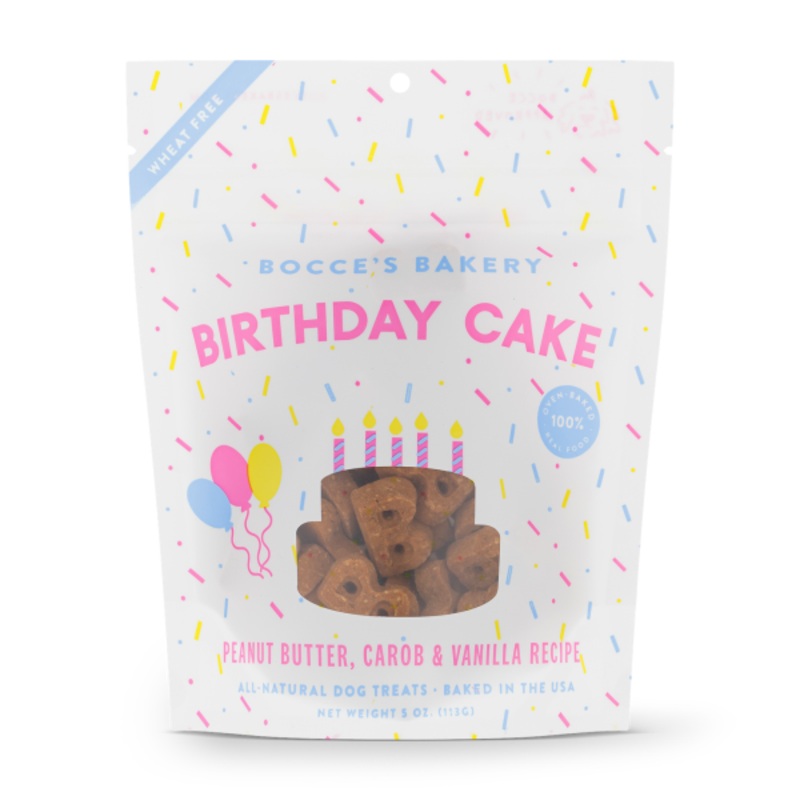 Bocce's Bakery Dog Crunchy Biscuits Birthday Cake Biscuits 5oz