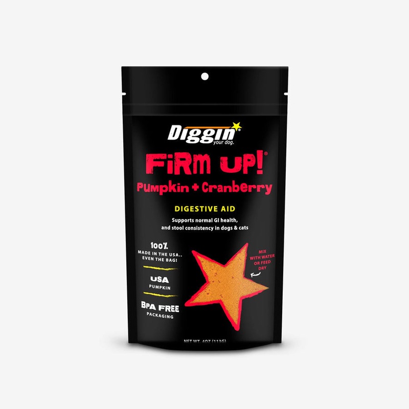 Diggin Your Dog - Firm Up! Cranberry Digestive Supplement for Cats and Dogs 4 oz