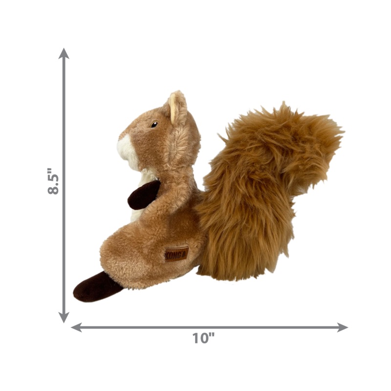 Kong Dog Toy Wild Low Stuff Squirrel Medium