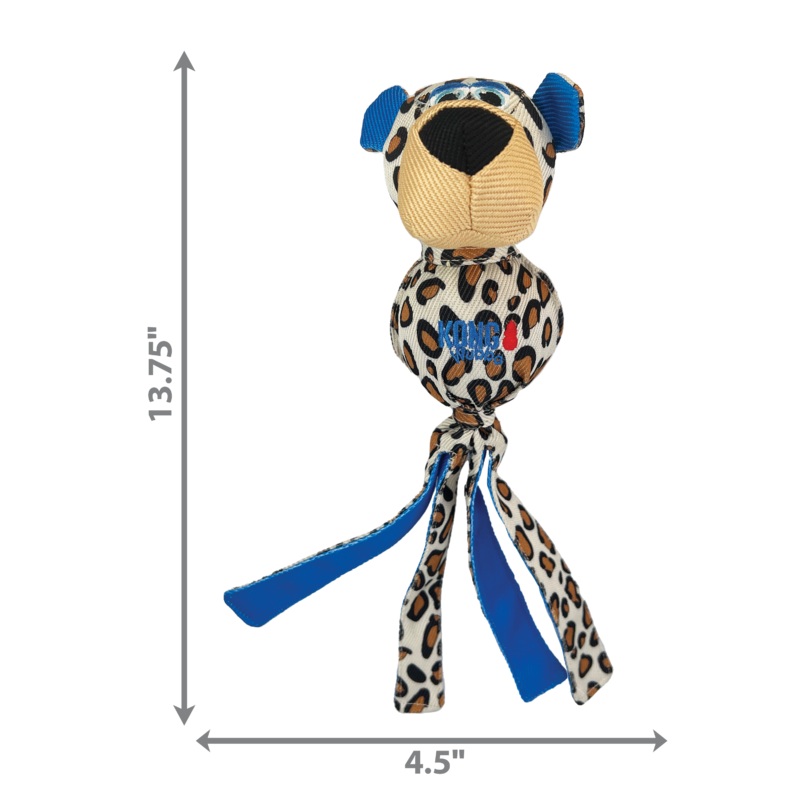 Kong Dog Toy Wubba Zoo Cheetah Large