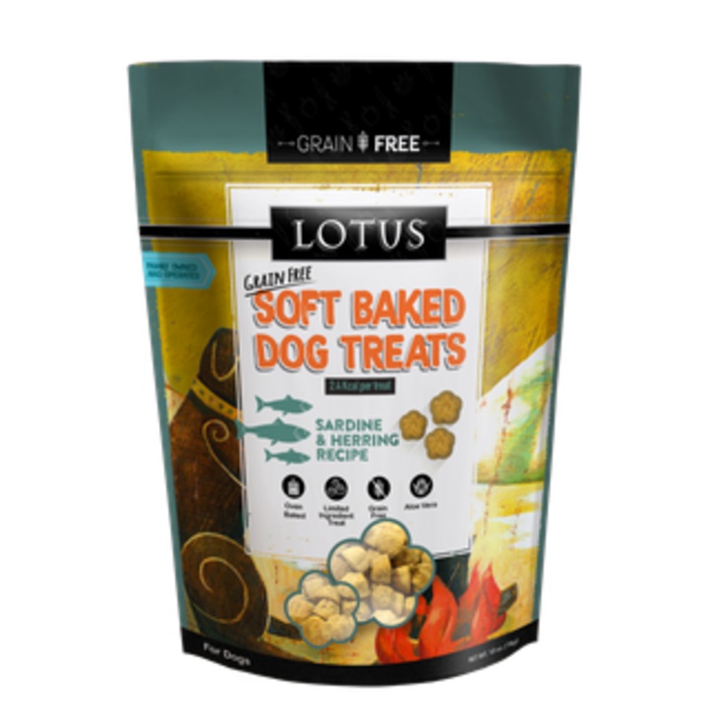 Lotus Wholesome Sardine and Herring Recipe Soft Baked Dog Treats 10oz