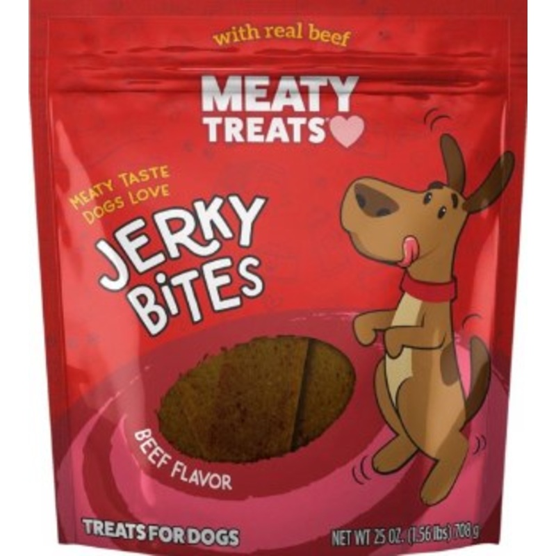 Meaty Treats Jerky Bites Beef Dog Treats 25oz