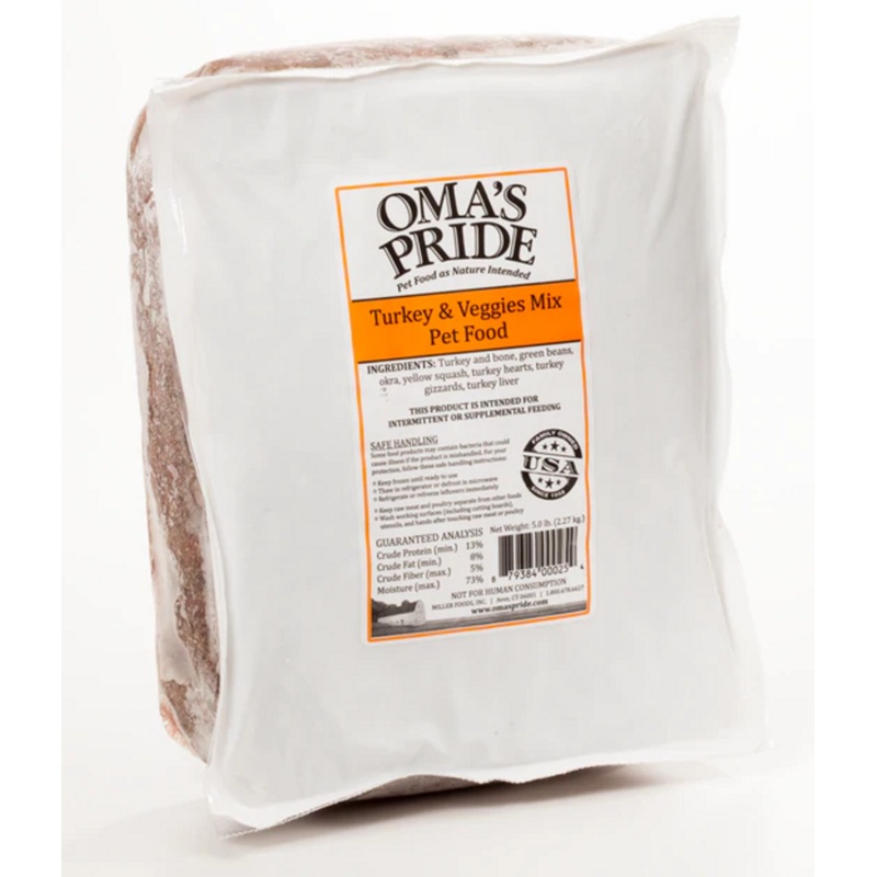 Oma's Pride Turkey Vegetable Dog Food 5lb