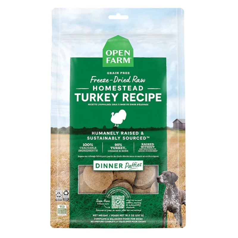 Open Farm Freeze Dried Turkey Patties 10.5oz