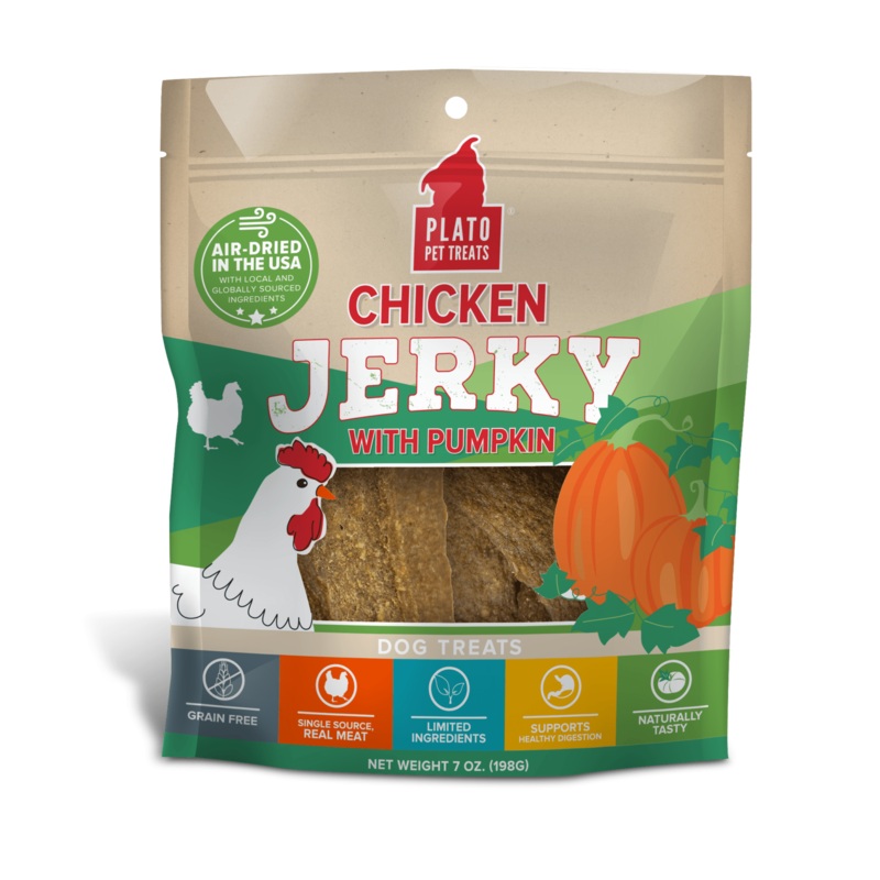 Plato Chicken Jerky with Pumpkin 7 oz